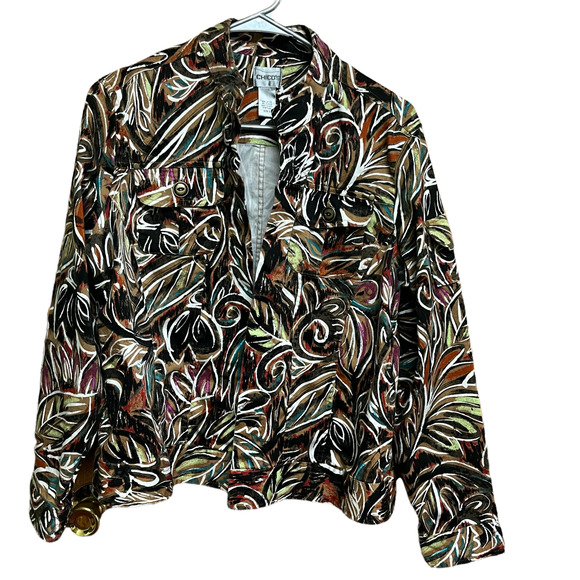 Chico's Jackets & Blazers - CHICO'S Open Front Women's Jacket Chest Pockets & 1 Sleeve Pocket Size 2 US 12